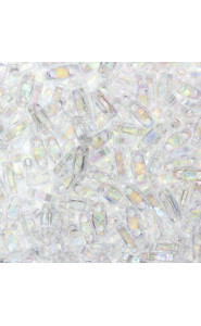 Miyuki quarter tila 5x1.2mm beads - Crystal ab QTL-250
